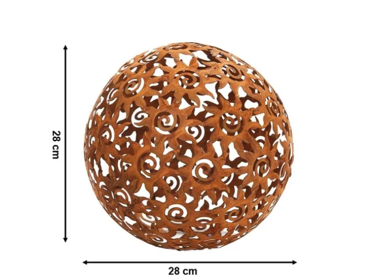 Kobolo Gartenkugel Dekokugel KULA Rostoptik Durchmesser 28 cm