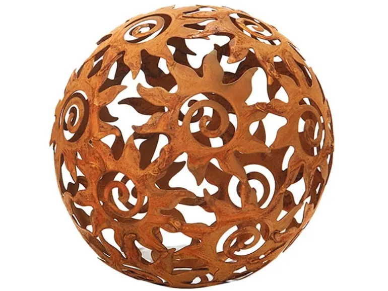 Kobolo Gartenkugel KASUMA Rostoptik 3er Set Durchmesser 15 cm