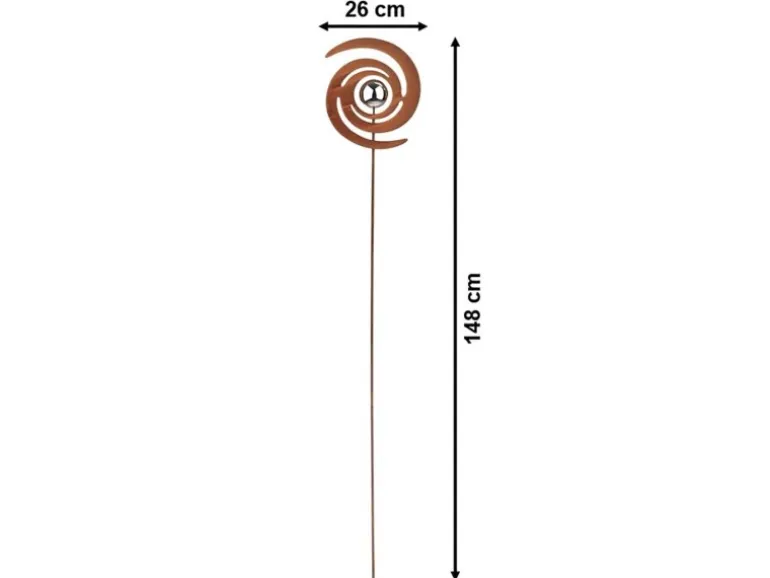 Kobolo Gartenstecker Gartendeko FINJA in Rostoptik 2-er Set