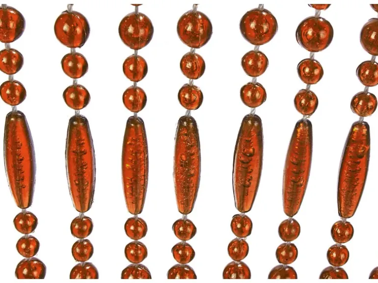 Kobolo Türvorhang Insektenschutz Perlenvorhang AMBER 72 Stränge 90x200 cm