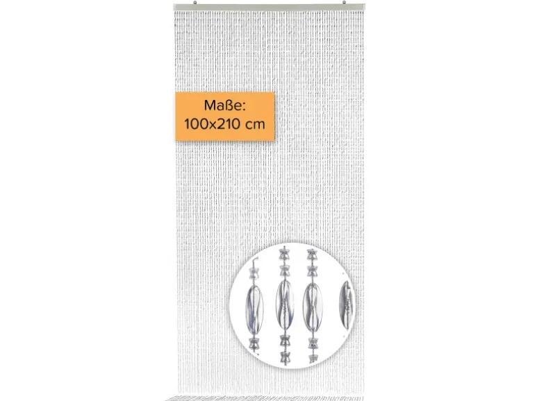 Kobolo Türvorhang Perlen Perlenvorhang DIAMOND 80 Strängen 100x210cm
