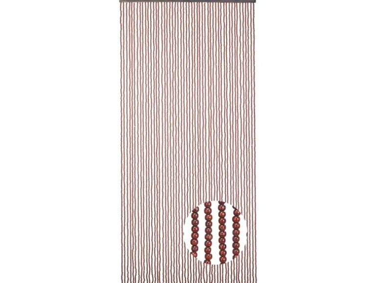Kobolo Türvorhang Perlenvorhang CHOCO Holzperlen 50 Stränge 100x210cm