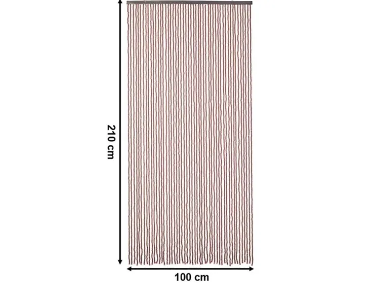 Kobolo Türvorhang Perlenvorhang CHOCO Holzperlen 50 Stränge 100x210cm