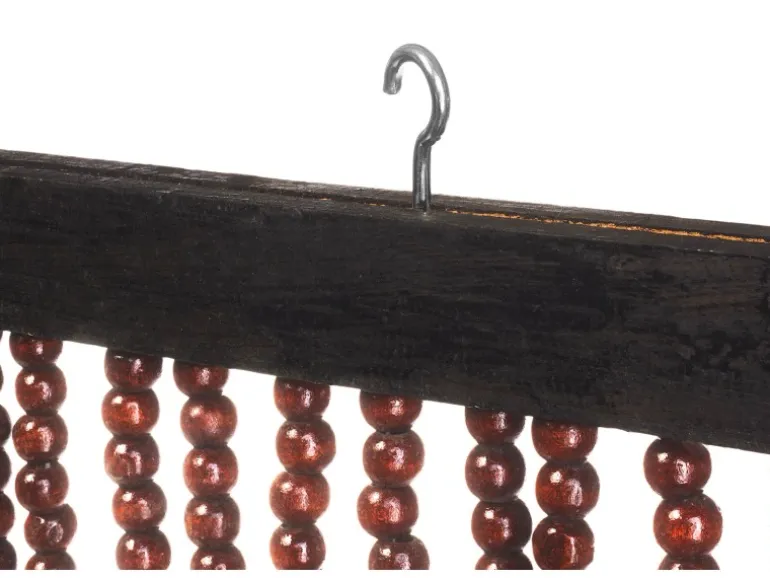 Kobolo Türvorhang Perlenvorhang CHOCO Holzperlen 50 Stränge 100x210cm
