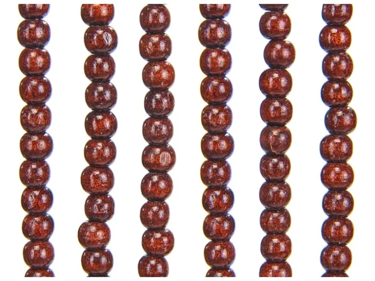 Kobolo Türvorhang Perlenvorhang CHOCO Holzperlen 50 Stränge 100x210cm