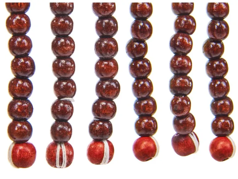 Kobolo Türvorhang Perlenvorhang CHOCO Holzperlen 50 Stränge 100x210cm