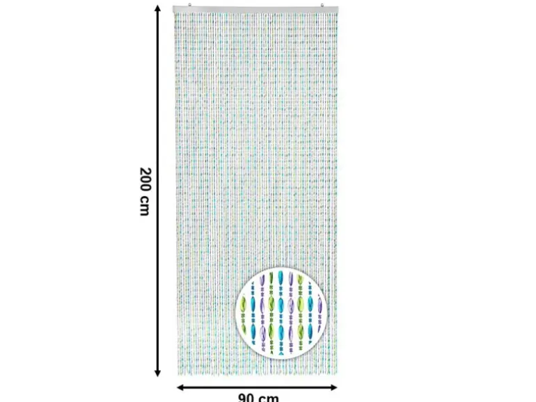 Kobolo Türvorhang Perlenvorhang Dekovorhang RAINBOW 90x200 cm