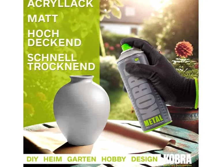 Kobra DIY Metallic Spray 400ml Silber Glänzend