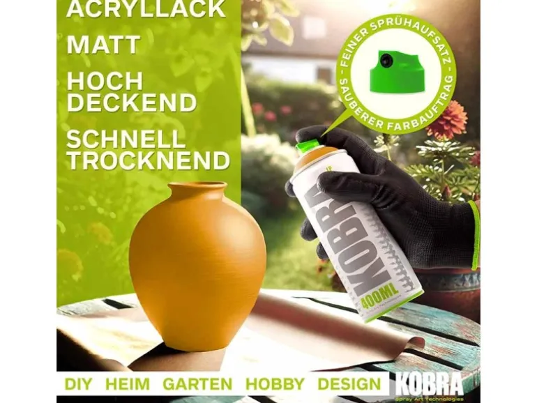 Kobra LP Buntlack Spray 400ml Ockergelb Matt