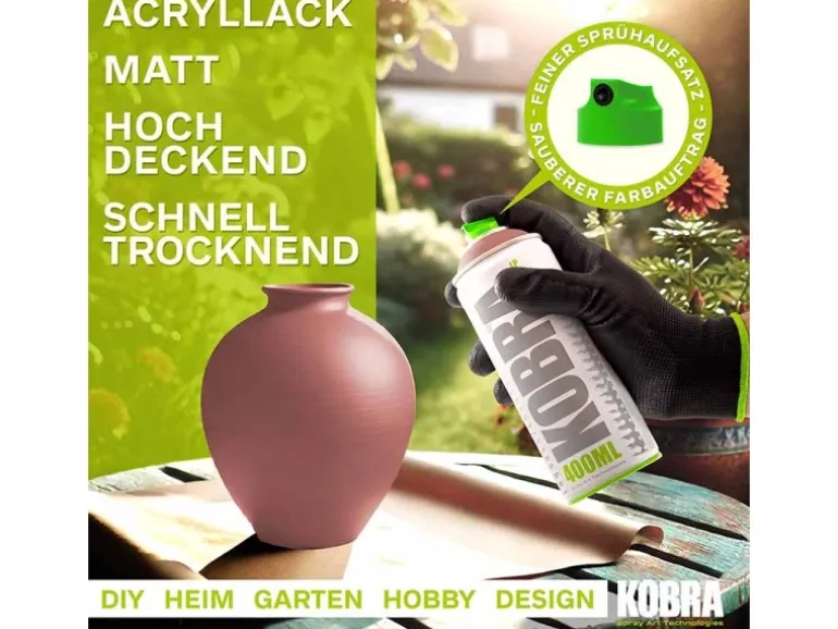 Kobra LP Buntlack Spray 400ml Mauve Braun Matt