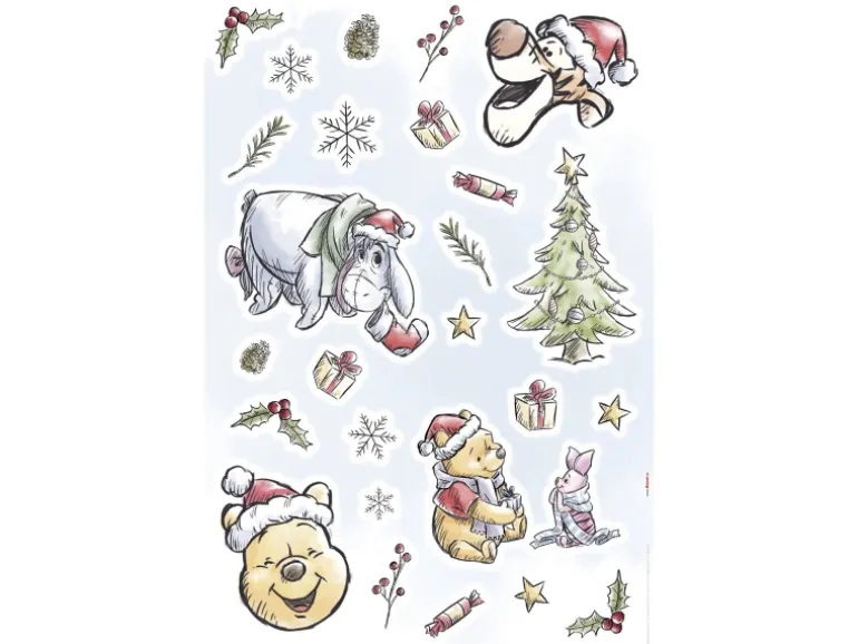 Komar Deko-Sticker Winnie Pooh Christmas 50 cm x 70 cm