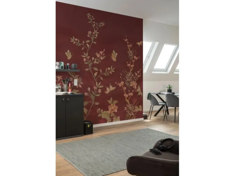 Komar Fototapete Blumen Rot 250 x 250 cm 611192