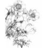 Komar Fototapete Embroidery Schwarz-Weiß 184 x 248 cm 611112