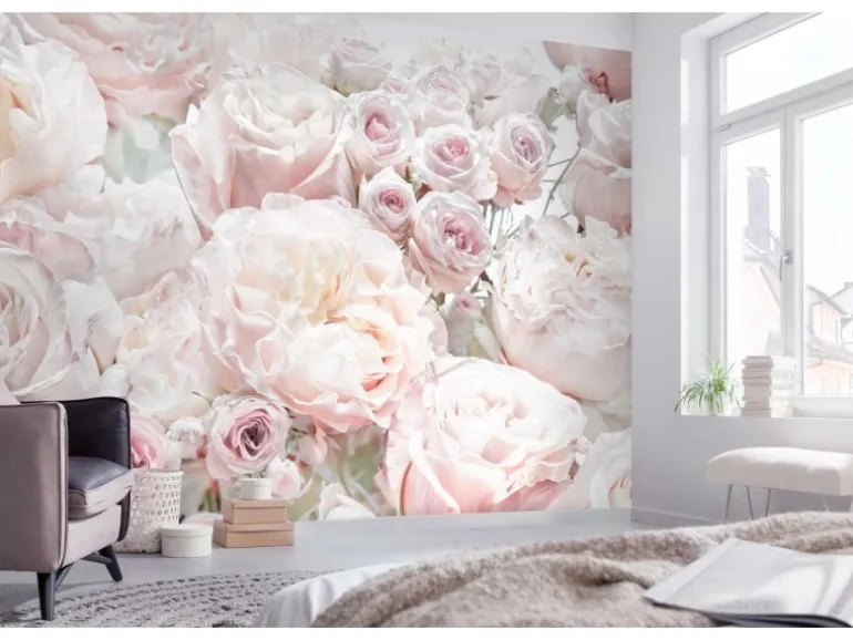 Komar Fototapete Spring Roses Hellrosa 368 x 254 cm 611041