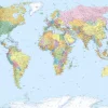 Komar Fototapete World Map 270 x 188 cm