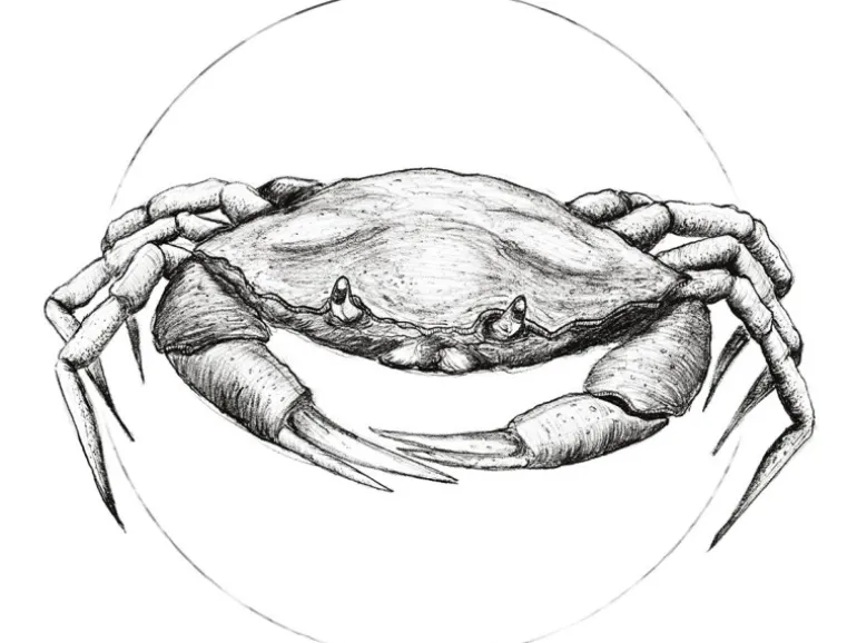 Komar Wandbild Crab White 50 x 70 cm