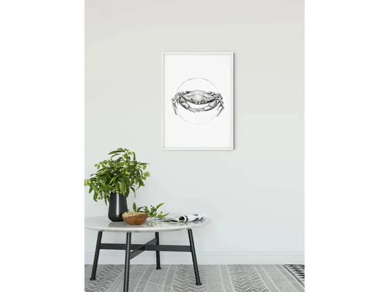 Komar Wandbild Crab White 50 x 70 cm