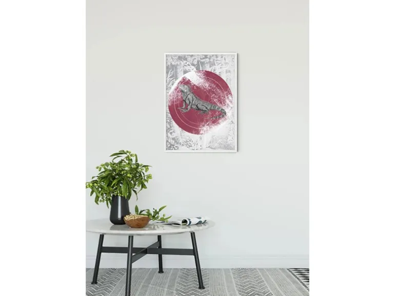 Komar Wandbild Iguana Circle 50 x 70 cm