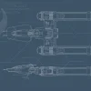 Komar Wandbild Star Wars Y-Wing 50 x 40 cm