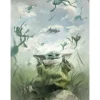 Komar Wandbild Star Wars The Mandalorian Grogu Frogs 30 cm x 40 cm Blau