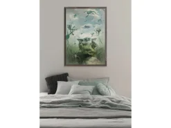 Komar Wandbild Star Wars The Mandalorian Grogu Frogs 30 cm x 40 cm Blau