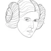 Komar Wandbild Star Wars Leia 50 x 70 cm