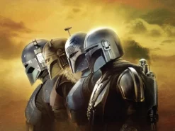 Komar Wandbild Star Wars The Mandalorian Line Up 50 cm x 70 cm Gelb