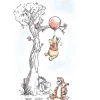 Komar Wandbild Winnie Pooh Hang on 40 x 50 cm