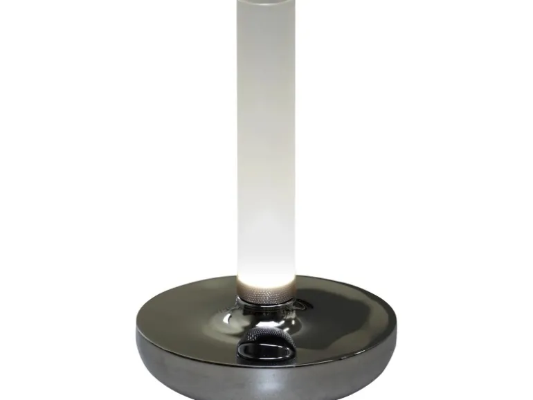 Konstsmide LED-Akku-Vase Biarritz Silber ø 13,5 cm x 20,5 cm