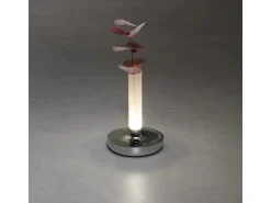 Konstsmide LED-Akku-Vase Biarritz Silber ø 13,5 cm x 20,5 cm