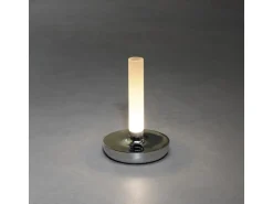 Konstsmide LED-Akku-Vase Biarritz Silber ø 13,5 cm x 20,5 cm