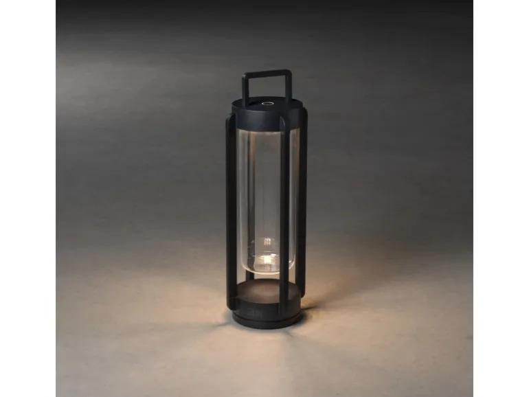 Konstsmide LED-Laterne Otranto Schwarz 44 cm x 15 cm x 15 cm