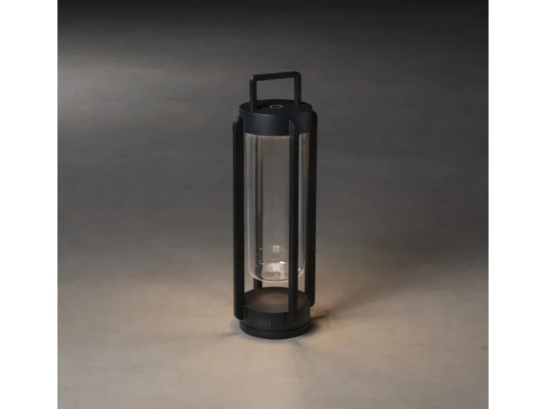 Konstsmide LED-Laterne Otranto Schwarz 44 cm x 15 cm x 15 cm