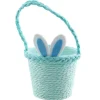 Korb mit Henkel Papier Ø 11 cm x 19 cm Blau