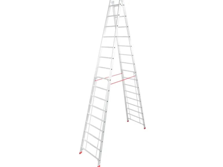 Krause Doppelleiter Stabilo 2 x 16 Sprossen 440 cm x 86 cm x 258 cm