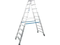 Krause Doppelleiter Stabilo 2 x 10 Stufen Fahrbar 235 cm x 82 cm x 197 cm