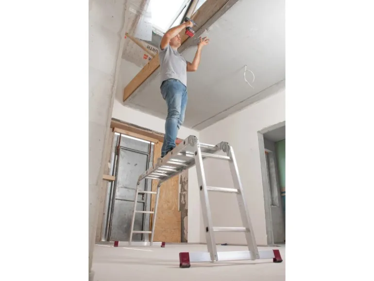 Krause Gelenkleiter Corda 4 x 3 Sprossen und Plattform