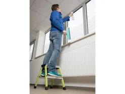 Krause Klapptritt Rolly Fahrbar 2 x 2 Stufen 45 cm x 40 cm x 50 cm Grün