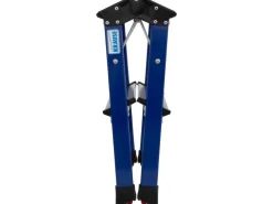 Krause Klapptritt Rolly Fahrbar 2 x 2 Stufen 45 cm x 40 cm x 50 cm Blau