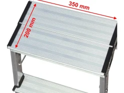 Krause Klapptritt Treppy 2 x 2 Stufen 45 cm x 40 cm x 50 cm Alu