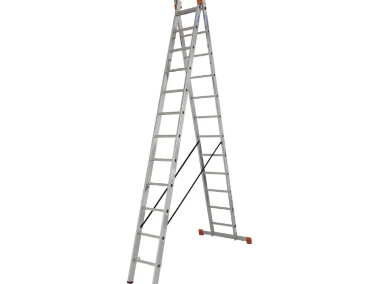 Krause Mehrzweckleiter Dubilo 2 x 12 Sprossen 585 cm x 97 cm x 157 cm