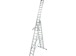 Krause Stabilo Sprossen-Vielzweck-Leiter 3 x 12 Sprossen mit Wandlaufrollen