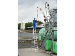 Krause Stabilo Sprossen-Vielzweck-Leiter 3 x 12 Sprossen mit Wandlaufrollen