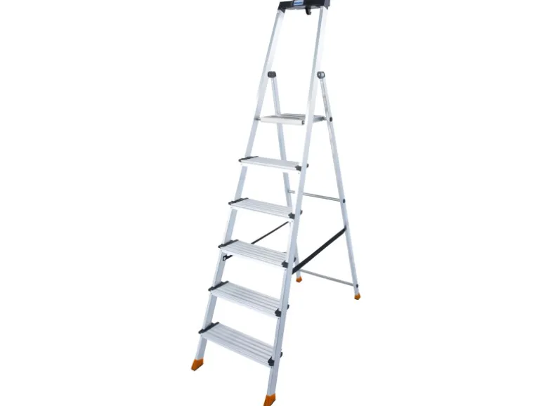 Krause Stehleiter Sepuro 6 Stufen 190 cm x 50 cm x 115 cm