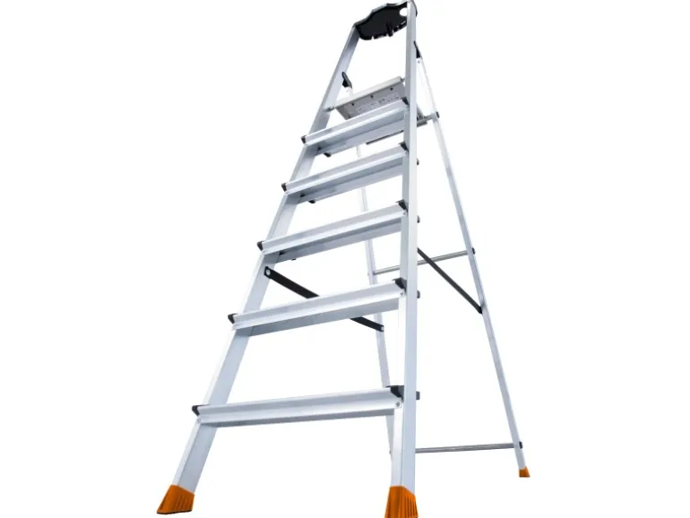 Krause Stehleiter Sepuro 6 Stufen 190 cm x 50 cm x 115 cm