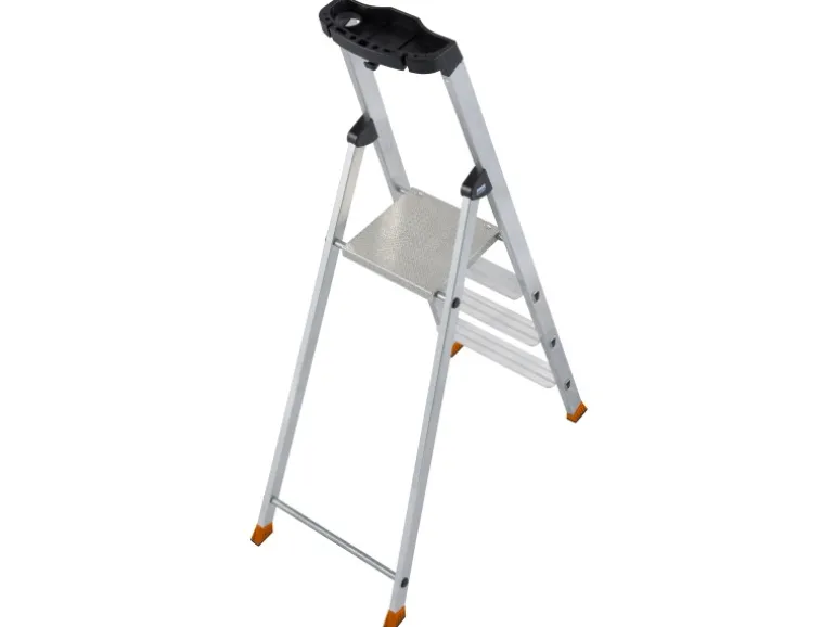 Krause Stehleiter Solido 4 Stufen 145 cm x 46 cm x 88 cm