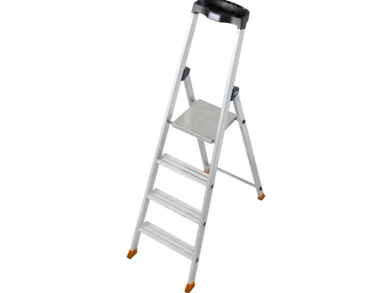 Krause Stehleiter Solido 4 Stufen 145 cm x 46 cm x 88 cm