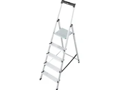 Krause Stehleiter Solidy 5 Stufen 165 cm x 47 cm x 96 cm