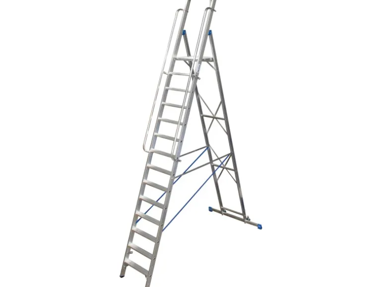 Krause Stufen-Stehlleiter mit großer Standplattform 14 Stufen