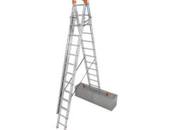 Krause Tribilo Sprossen-Vielzweck-Leiter 3 x 10 Sprossen Treppenfunktion
